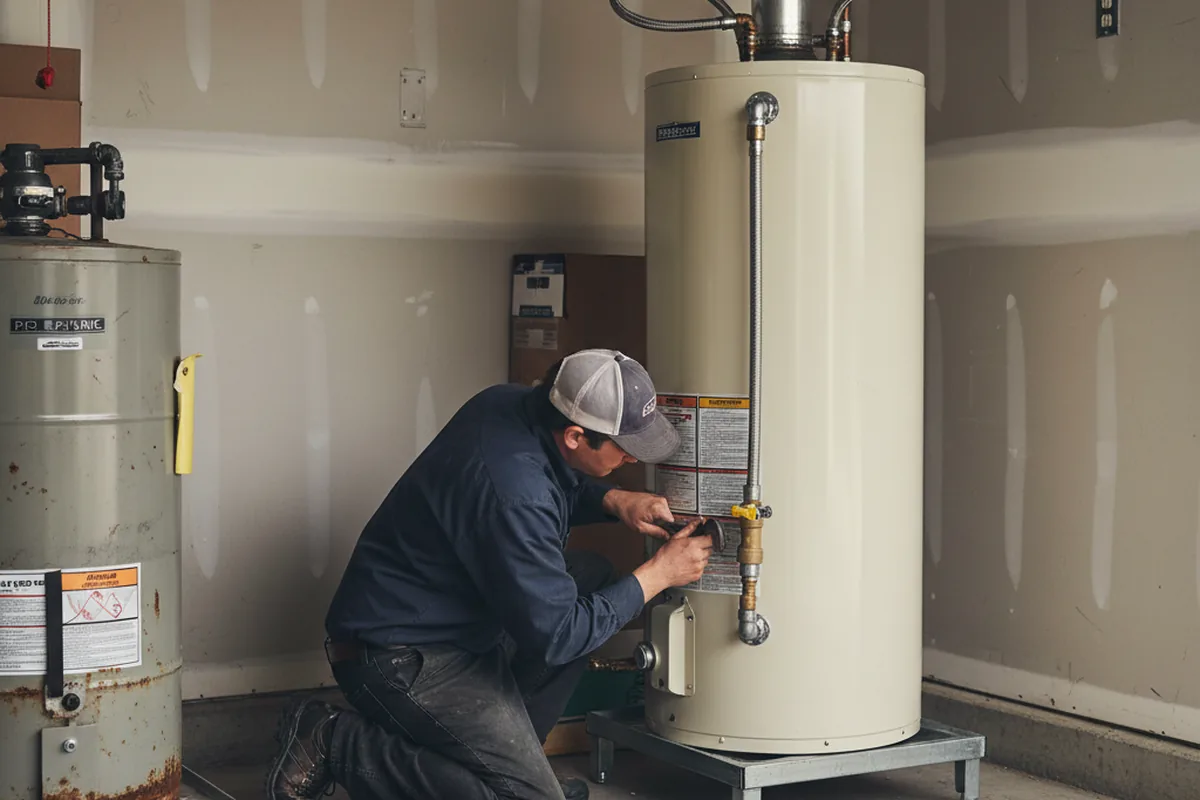Water heater and shutoff valve replacement in Montevideo